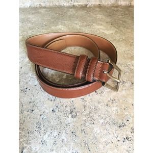 Vintage Italian Brown Leather Belt 42 (A)